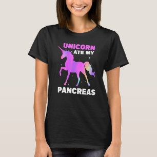 Unicorn Ate My Pankreas Diabetes Mädchen Kinder Ju T-Shirt