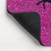 Unicorn auf rosa Glitter Mousepad (Ecke)