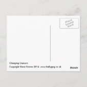 Unicorn aufladen. postkarte (Rückseite)