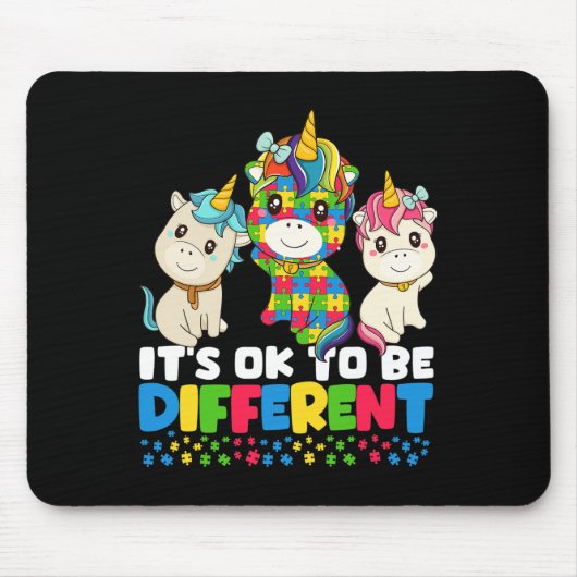 Unicorn-Autismus-Bewusstsein Mousepad (Vorne)
