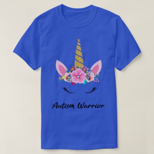 Unicorn Autismus Krieger unterstützen Autismus Kri T-Shirt (Design vorne)