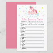Unicorn Baby Animals Name Game (Vorne/Hinten)