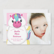 Unicorn Baby Birth Announcement Foto