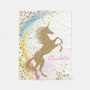 Unicorn Baby Blanket Fleecedecke