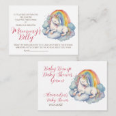 Unicorn Baby Bump Game Guess Mama Bauchgröße Begleitkarte (Vorne/Hinten)