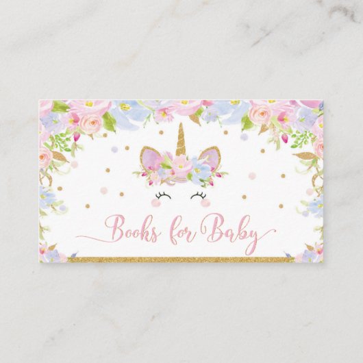 Unicorn Baby Duschbücher für Kinder buchen Begleitkarte (Rückseite)