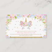 Unicorn Baby Duschbücher für Kinder buchen Begleitkarte (Vorderseite)