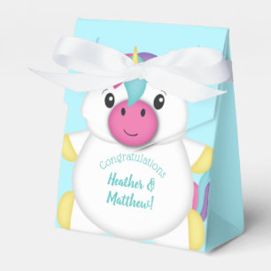 Unicorn Baby Dusche Aquamarin Geschenkschachtel