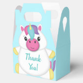 Unicorn Baby Dusche Aquamarin Geschenkschachtel (Geöffnet)