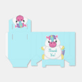 Unicorn Baby Dusche Aquamarin Geschenkschachtel (Ungefaltet)