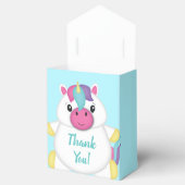 Unicorn Baby Dusche Aquamarin Geschenkschachtel (Geöffnet)