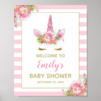 Unicorn Baby Dusche Begrüßungszeichen