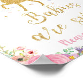 Unicorn Baby Dusche Leckerei Gefallen Schildkröte Poster (Ecke)