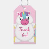 Unicorn Baby Dusche Rosa Geschenkanhänger (Vorderseite)
