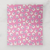 Unicorn Baby Dusche Rosa Platzkarte (Innenseite Aufgefaltet)