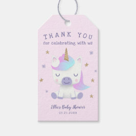 Unicorn Baby Dusche Vielen Dank für Ihre Unterstüt Geschenkanhänger