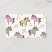 Unicorn Baby Duwer Gender Neutral Begleitkarte (Rückseite)