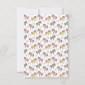 Unicorn Baby Duwer Gender Neutral Dankeskarte (Rückseite)