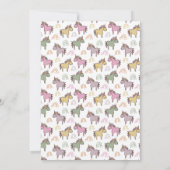 Unicorn Baby Duwer Gender Neutral Einladung (Rückseite)