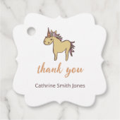 Unicorn Baby Duwer Gender Neutral Geschenkanhänger (Vorderseite)