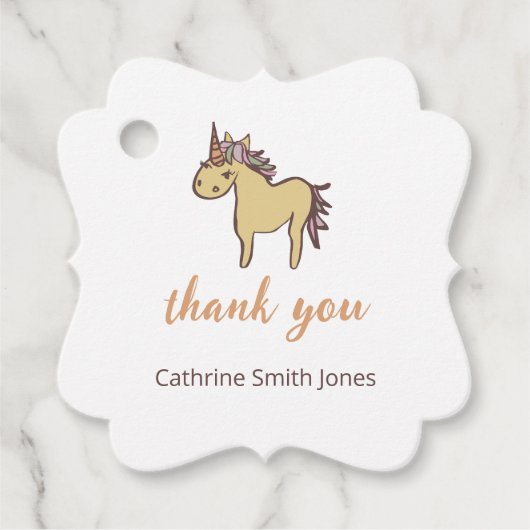 Unicorn Baby Duwer Gender Neutral Geschenkanhänger (Vorderseite)