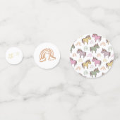 Unicorn Baby Duwer Gender Neutral Konfetti (Rückseiten)