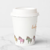 Unicorn Baby Duwer Gender Neutral Pappbecher (Vorderseite)