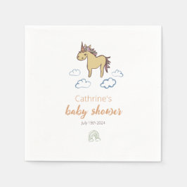 Unicorn Baby Duwer Gender Neutral Serviette