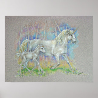 Unicorn & Baby - Fantasy Realm Kreationen Poster