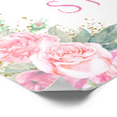 Unicorn Baby Girl Dusche Begrüßungszeichen Poster (Ecke)