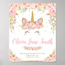 Unicorn Baby Kinderzimmer Schlafzimmer Geburtsstun