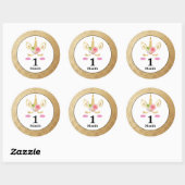 Unicorn Baby Month Stickers (Blatt)