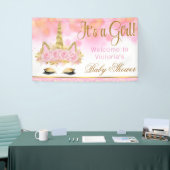 Unicorn Baby Shower Banner Pink Gold (Messeveranstaltung)