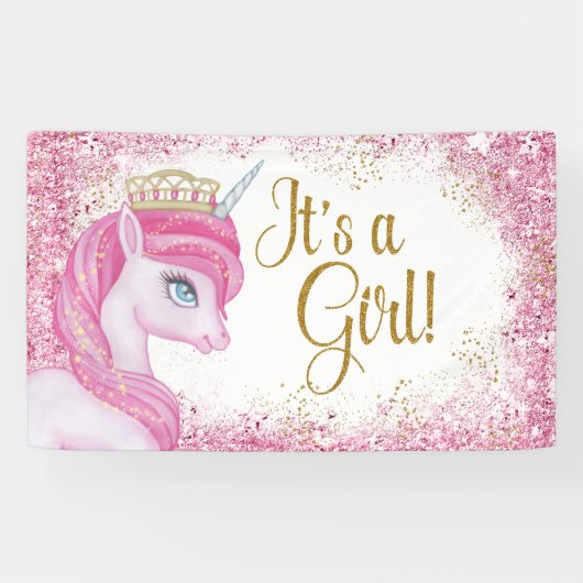 Unicorn Baby Shower Banners Banner (Horizontal)