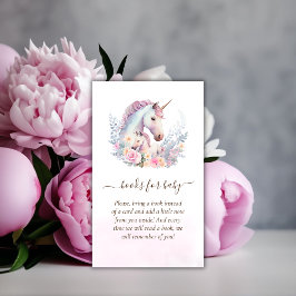 Unicorn Baby Shower Books for Baby Begleitkarte