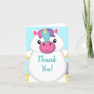 Unicorn Baby Shower Dankeskarte