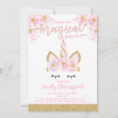 Unicorn Baby Shower Einladung Magical Baby Shower (Vorderseite)