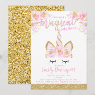 Unicorn Baby Shower Einladung Magical Baby Shower