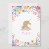 Unicorn Baby Shower Einladung Magical Baby Shower (Rückseite)