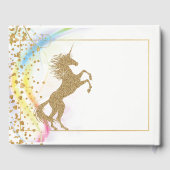 Unicorn Baby Shower Gästebuch (Rückseite)