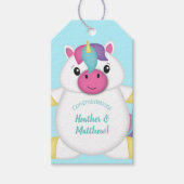 Unicorn Baby Shower Geschenkanhänger (Vorderseite)