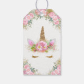 Unicorn Baby Shower Geschenketiketten Geschenkanhänger (Rückseite)