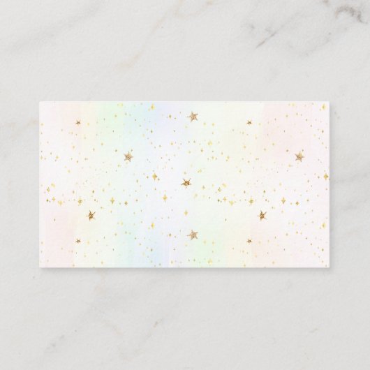 Unicorn Baby Shower Girl Diaper Raffekarte Begleitkarte (Rückseite)