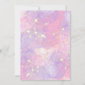 Unicorn Baby Shower Girl Pink Floral Ballon Einladung (Rückseite)