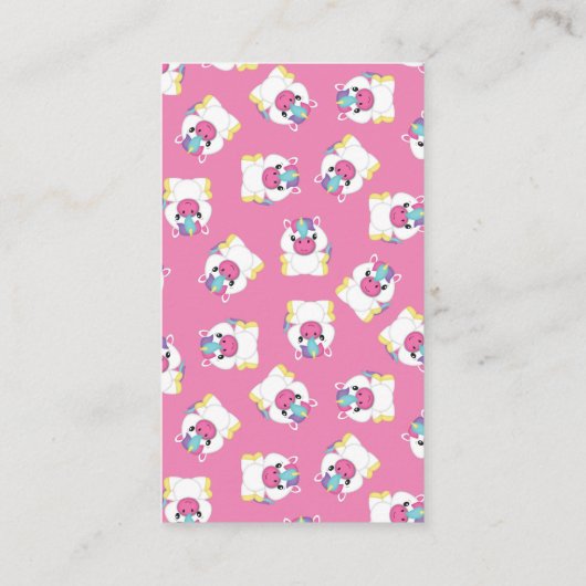 Unicorn Baby Shower Guessing Game Begleitkarte (Rückseite)