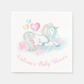 Unicorn Baby Shower Napkins Serviette (Vorderseite)