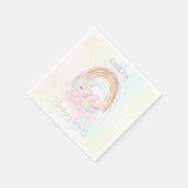 Unicorn Baby Shower Pastel Rainbow Paper Napkins Serviette (Ecke)