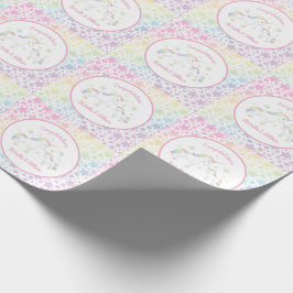 Unicorn Baby Shower Rainbow Pastel Geschenkpapier