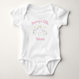 Unicorn Baby Shower Rainbow Pastel Strampler