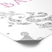 Unicorn Baby Shower Sign Poster (Ecke)